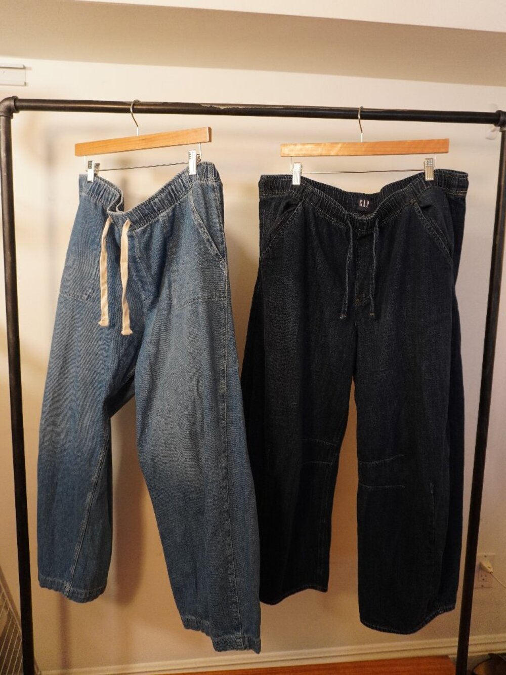 Gap XL Pull-On Denim Pants Bundle – Light + Dark Wash Relaxed Jeans